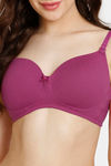 Rosaline Padded Non Wired 3/4th Coverage T-Shirt Bra - Festival Fuschia — thumbnail 4